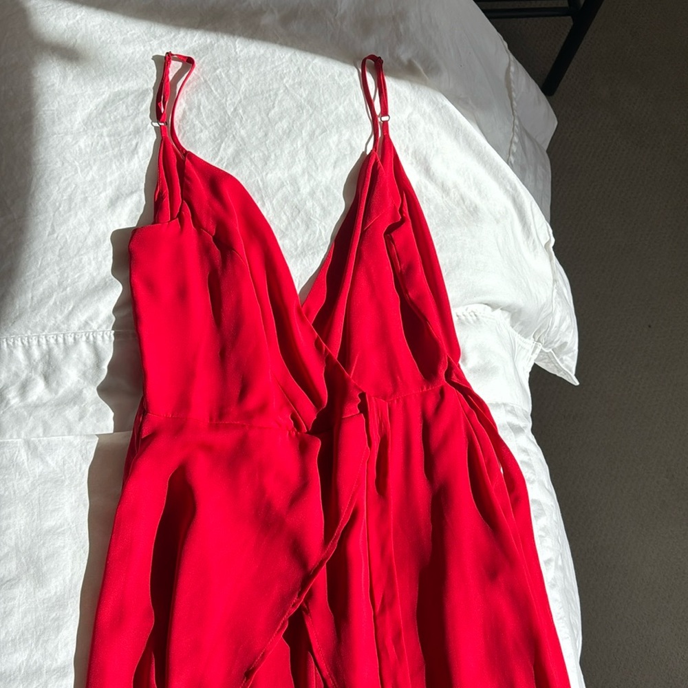 Red wide leg jumper (looks like dress)